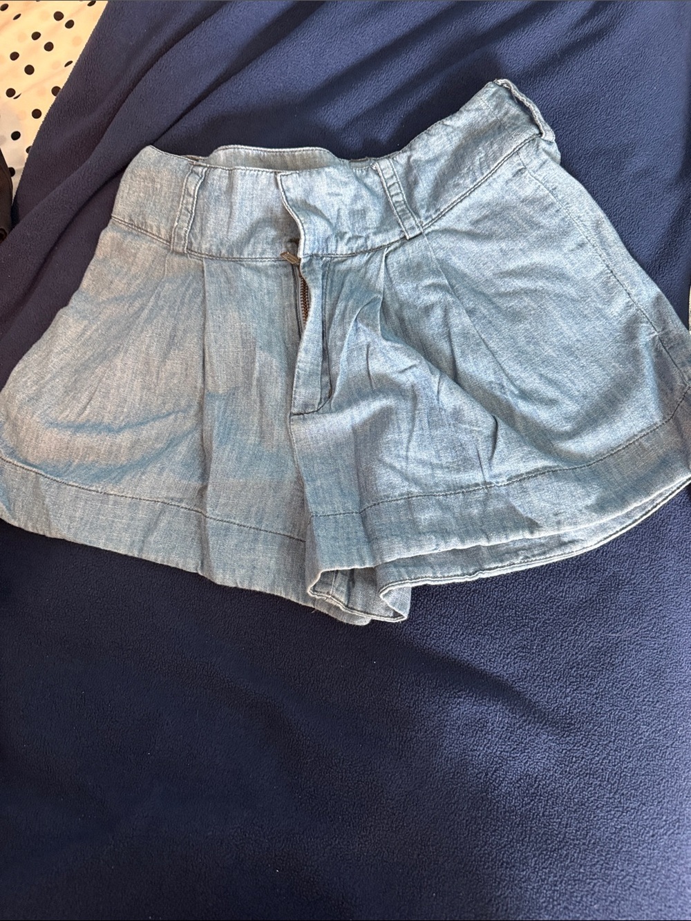 Forever 21 Light Blue Chambray Skort Shorts